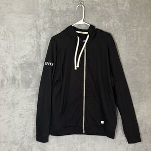 Marine Layer Hoodie Men L Black Weekend Sport Sweatshirt Jacket Full Zip Spotx
